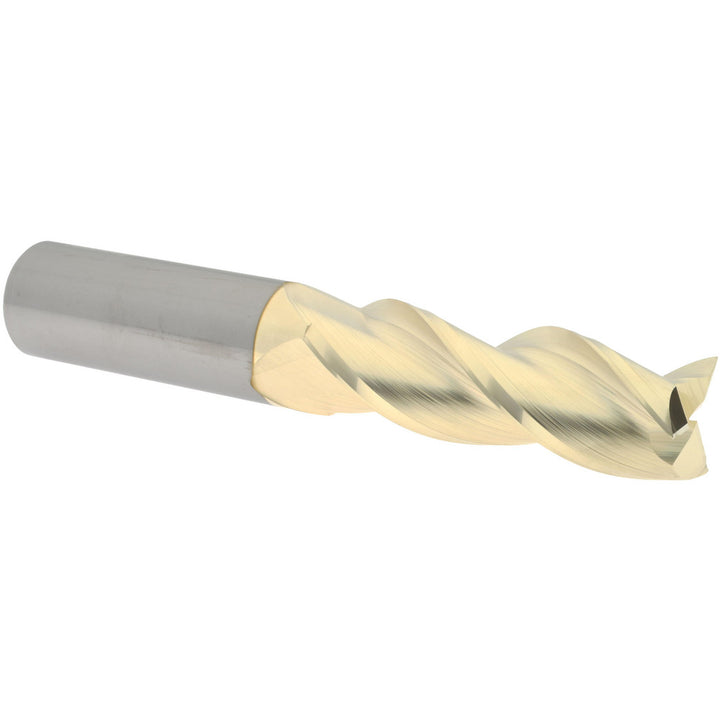1" 3-Flute Solid Carbide Square End Mill, ZrN - Accupro 315086