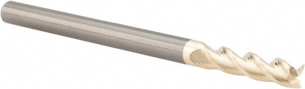 1/8" 3-Flute Solid Carbide Square End Mill, ZrN - Accupro 314466