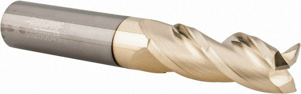 3/8" 3-Flute Solid Carbide Square End Mill, ZrN - Accupro 314736