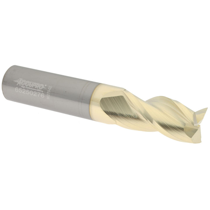 5/8" 3-Flute Solid Carbide Square End Mill, ZrN - Accupro 314914