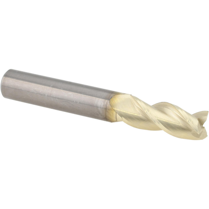0.3937" 3-Flute Solid Carbide Square End Mill, ZrN - Accupro 2500454