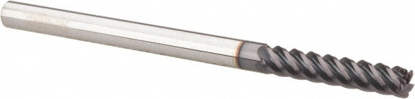 1/4" 5-Flute Solid Carbide Corner Radius End Mill, AlTiN - Accupro 95168810