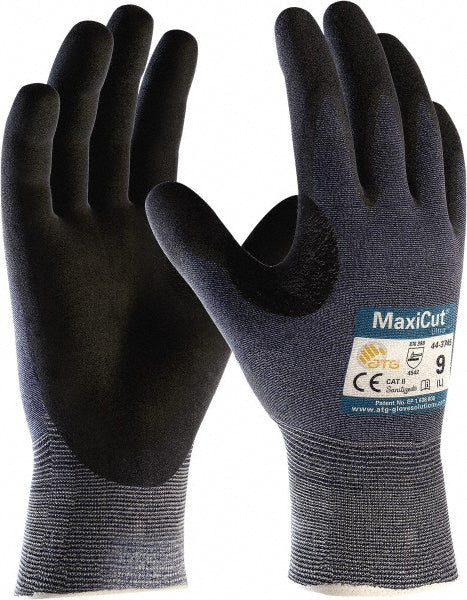 Large Blue Engineered Yarn Cut-Resistant Gloves - ATG 44-3745/L