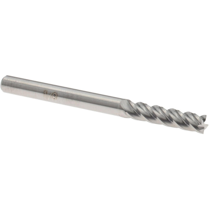 1/8" 4-Flute Solid Carbide Square End Mill - Accupro 12177070