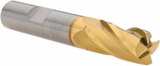 1/2in" 4-Flute Solid Carbide Corner Radius End Mill, TiN - SGS 38060