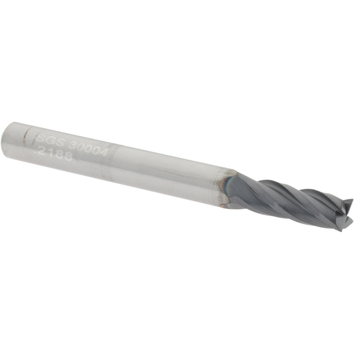 7/32" 4-Flute Solid Carbide Square End Mill, AlTiN - SGS 30004