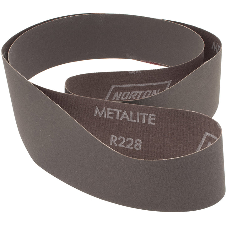 2 x 60" 320-Grit Aluminum Oxide Belt - Norton 78072702825