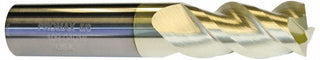 1/4" 3-Flute Solid Carbide Square End Mill, ZrN - ProMax 109-01646