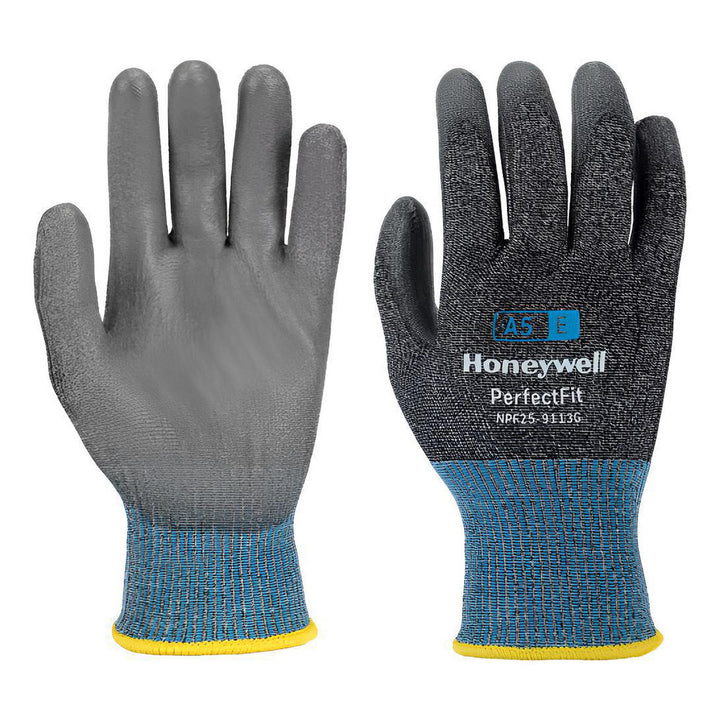 Large Gray; Blue Stainless Steel Cut, Puncture & Abrasion-Resistant Gloves - Honeywell NPF25-9113G-9/L