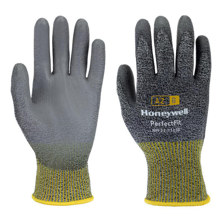 X-Large Gray; Yellow Dyneema Cut, Puncture & Abrasion-Resistant Gloves - Honeywell NPF22-7113G-10/XL