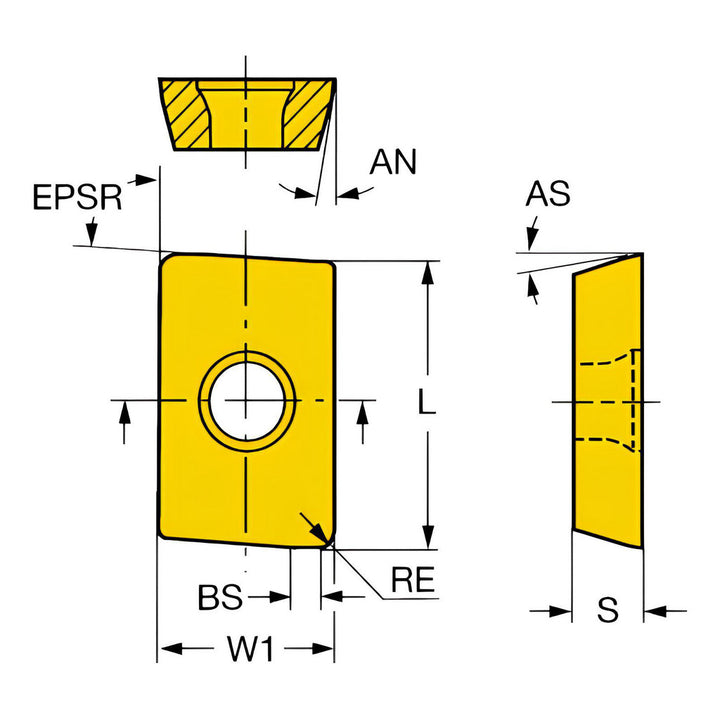 R215.44-15T308M-WH 4030 Solid Carbide Insert, Grade 4030, TiCN - Sandvik Coromant 5742714