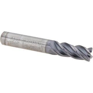 3/8" 4-Flute Solid Carbide Corner Radius & Corner Chamfer End Mill, AlTiN - Kennametal 4047756
