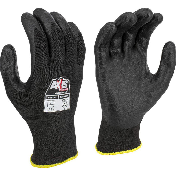 2X-Large Black HPPE Cut-Resistant Gloves - Radians RWG532XXL