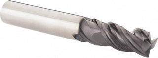 3/8in" 3-Flute Solid Carbide Corner Radius End Mill, AlTiN - SGS 33349
