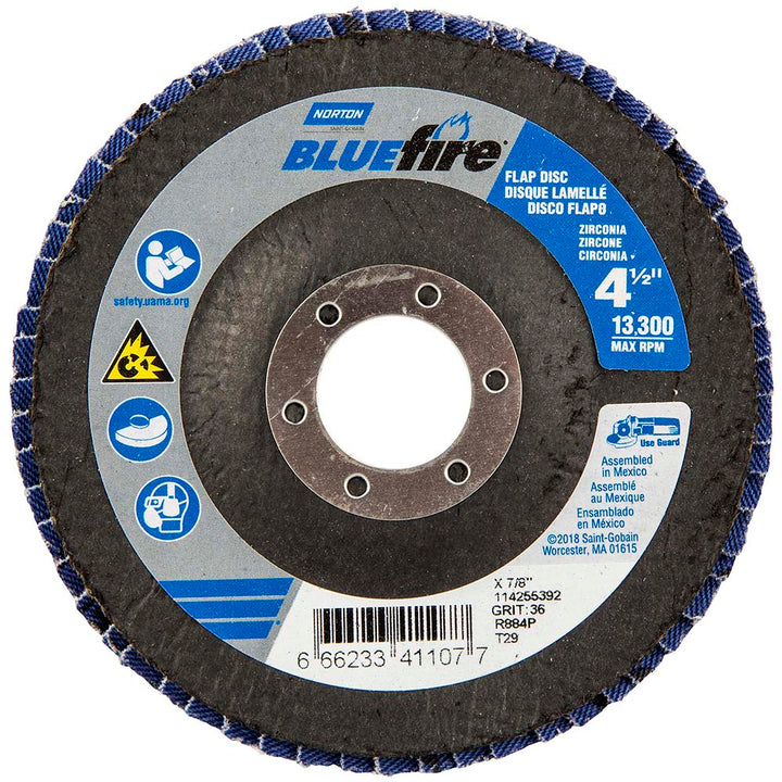 4-1/2" 36-Grit Zirconia Alumina Disc - Norton 66623341107