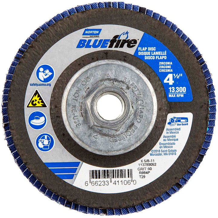 4-1/2" 80-Grit Zirconia Alumina Disc - Norton 66623341106