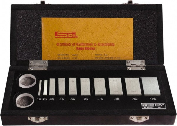 10-Piece Gage Block, Grade 0 - SPI 11-342-3