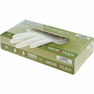 White Nitrile Gloves - Ansell TQ-601-L
