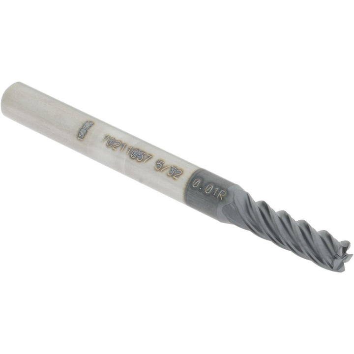 0.1562in" 5-Flute Solid Carbide Corner Radius End Mill, AlTiN - Accupro 12178637