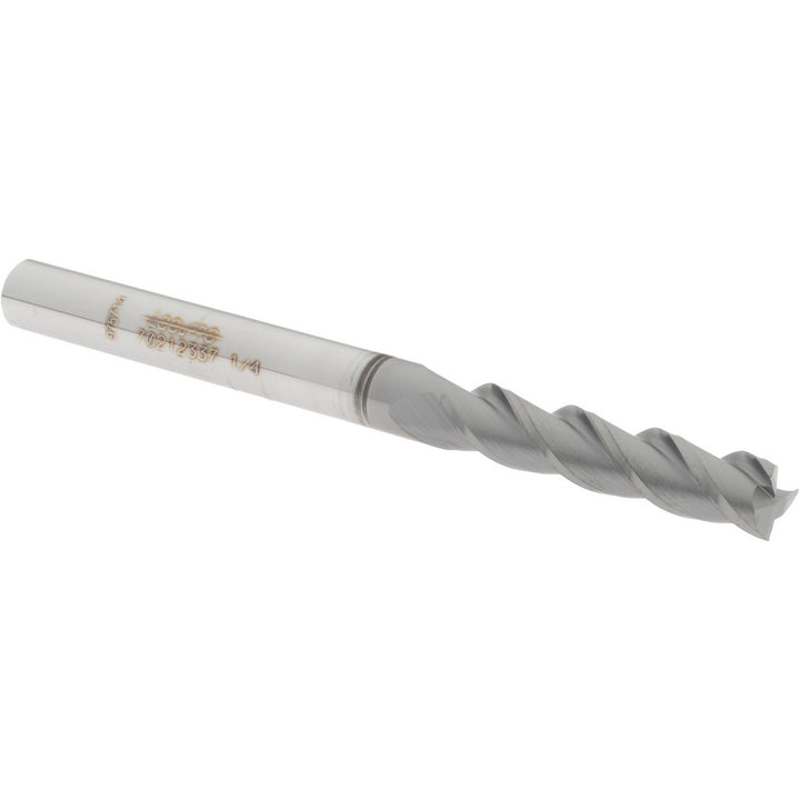 1/4" 3-Flute Solid Carbide Square End Mill, nACRo - Accupro 12178923