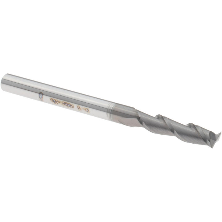 3/16" 2-Flute Solid Carbide Square End Mill, nACRo - Accupro 12178814