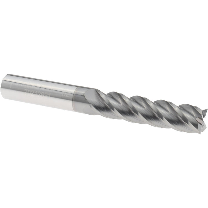 1/2" 4-Flute Solid Carbide Square End Mill, nACRo - Accupro 12179037
