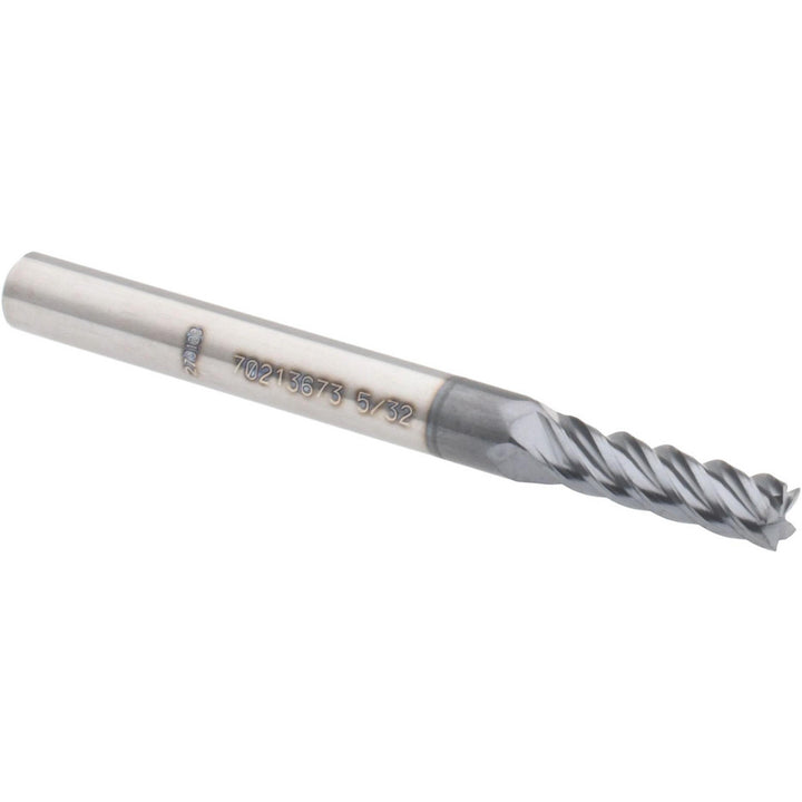 5/32" 5-Flute Solid Carbide Square End Mill, AlTiN - Accupro 12180712