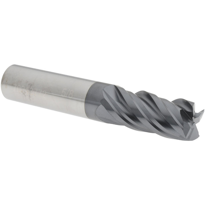 5/8" 4-Flute Solid Carbide Square End Mill, AlTiN - Accupro 12180463
