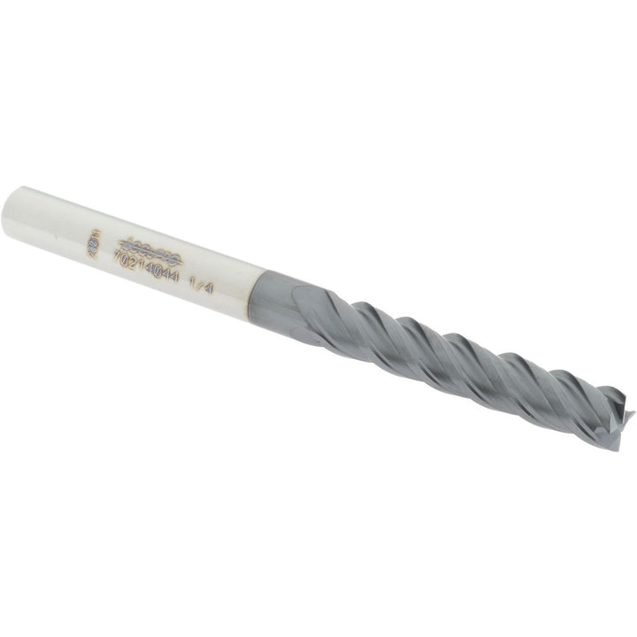 1/4" 4-Flute Solid Carbide Square End Mill, AlTiN - Accupro 12180431