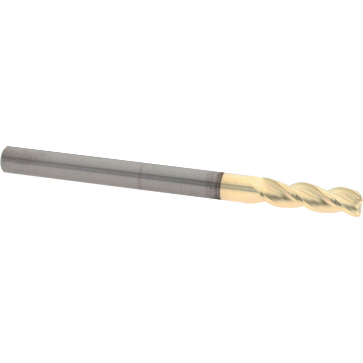 3/16" 3-Flute Solid Carbide Corner Radius End Mill, ZrN - Accupro 314527