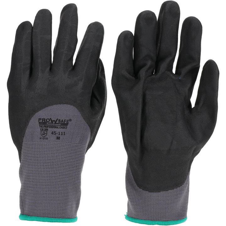 Black; Gray General Purpose Gloves - PRO-SAFE 45-111-M