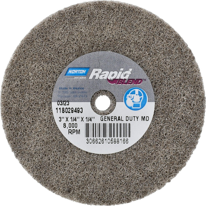 3 x 1/4" Aluminum Oxide Deburring Wheels Disc - Norton 66261058816