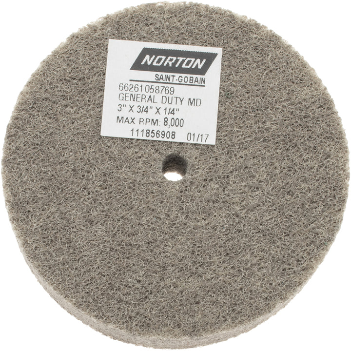 3 x 3/4" Aluminum Oxide Deburring Wheels Disc - Norton 66261058769