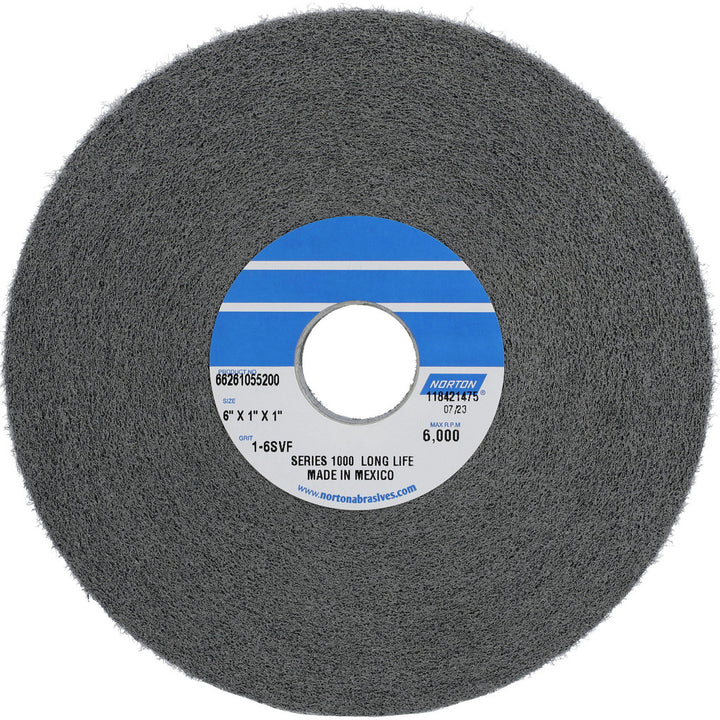 6 x 1" Silicon Carbide Deburring Wheels Disc - Norton 66261055200