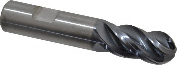 3/4" 4-Flute Solid Carbide Ball End Mill, AlTiN - Kennametal 4067291