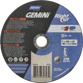 7" Aluminum Oxide Grinding & Cutoff Wheel - Norton 66252832323