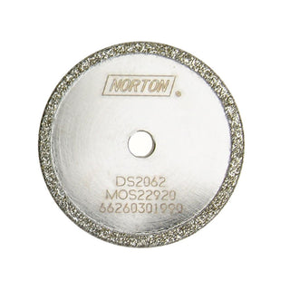 2 x 1/16" 40; 50-Grit Diamond Grinding & Cutoff Wheel - Norton 66260301990