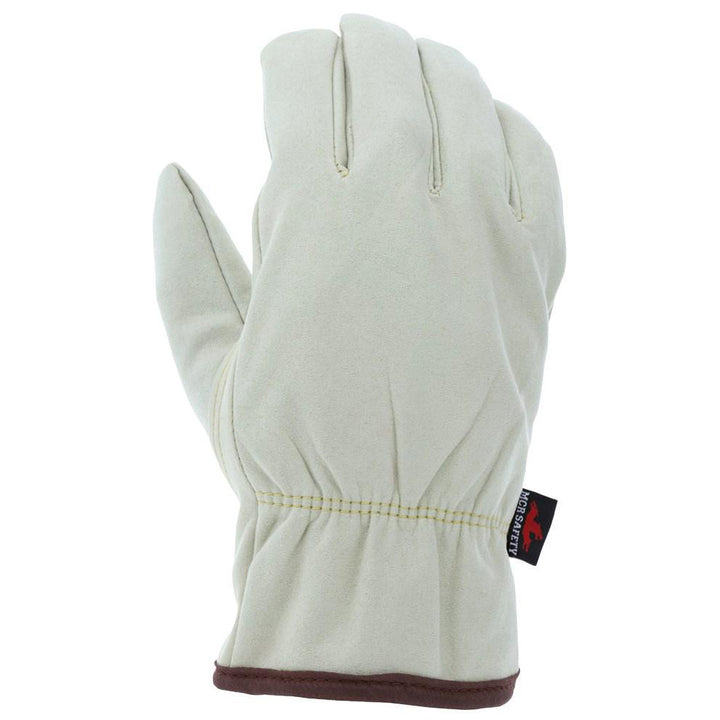 Small Beige; Brown Synthetic Leather General Purpose Gloves - MCR Safety 3750S