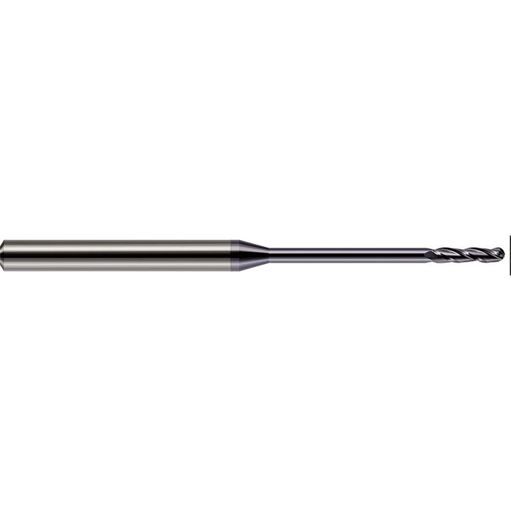 0.0800" 3-Flute Solid Carbide Ball End Mill, AlTiN - Harvey Tool 13880-C3