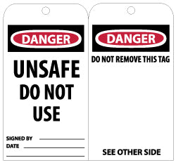 DO NOT REMOVE THIS TAG TO DO SO WITHOUT AUTHORITY WILL LEAD Tag - AccuformNMC RPT34G