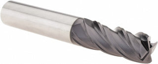 1/2in" 4-Flute Solid Carbide Corner Radius End Mill, AlTiN - SGS 36618