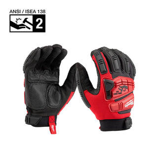 2X-Large Black; Red Synthetic Leather General Purpose; Impact Gloves - Milwaukee Tool 48-73-8554