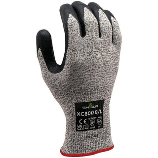 Small Gray Nitrile Cut-Resistant Gloves - SHOWA XC800S-06