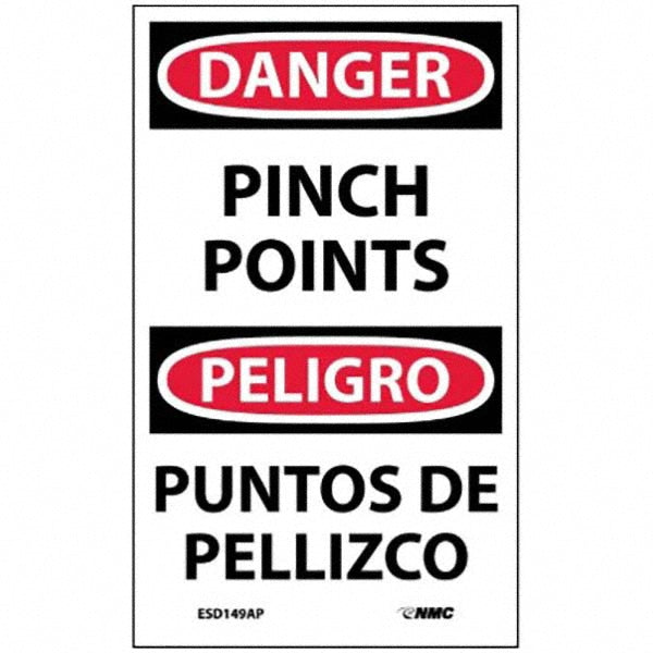 Danger - Pinch Point Label - AccuformNMC ESD149AP