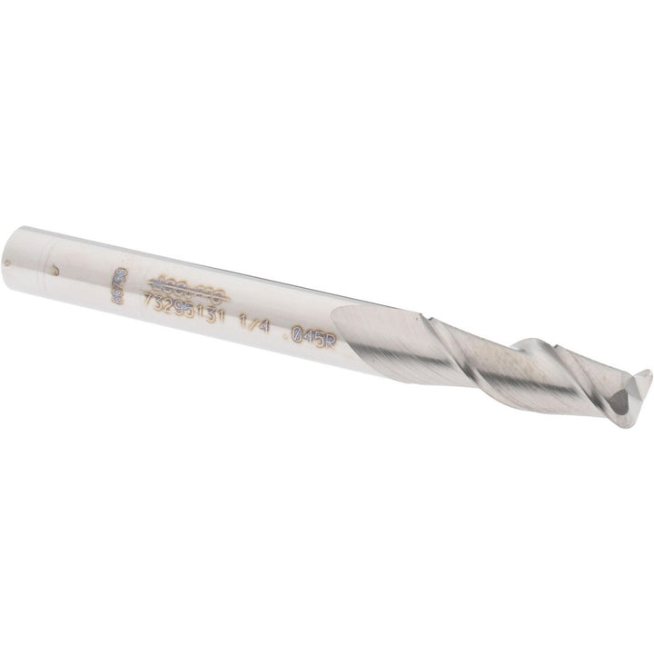 1/4" 2-Flute Solid Carbide Corner Radius End Mill - Accupro 12181334