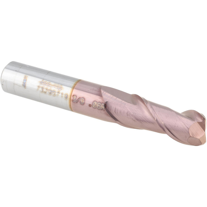 3/8" 2-Flute Solid Carbide Corner Radius End Mill, TiCN - Accupro 12181420