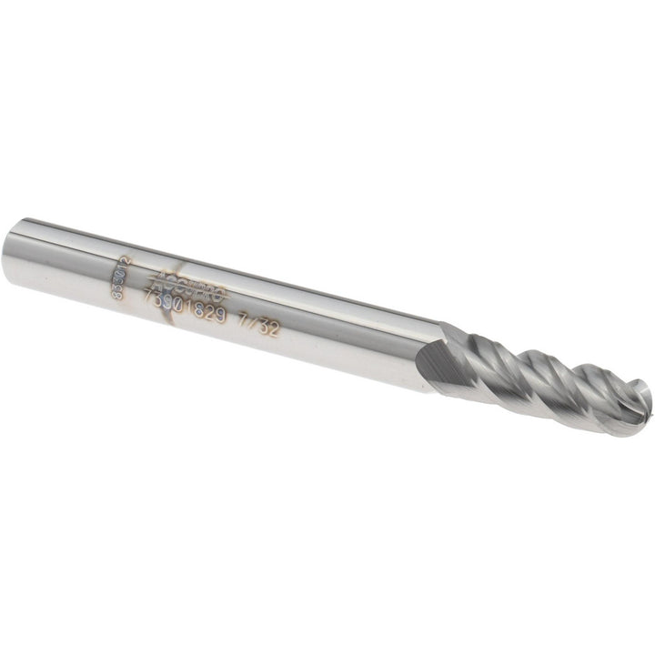 7/32" 4-Flute Solid Carbide Ball End Mill - Accupro 12177114