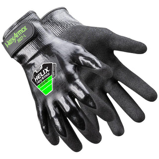 Large Black HPPE Blend Cut, Puncture & Abrasion-Resistant Gloves - HexArmor. 3027-L (9)
