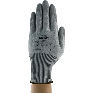 Gray Polyester; Fiberglass; Spandex; Nylon; HPPE Cut, Puncture & Abrasion-Resistant Gloves - Ansell 48707100