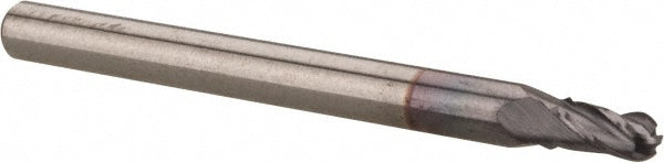 3/32" 4-Flute Solid Carbide Ball End Mill, TiCN - Hertel EG99924515